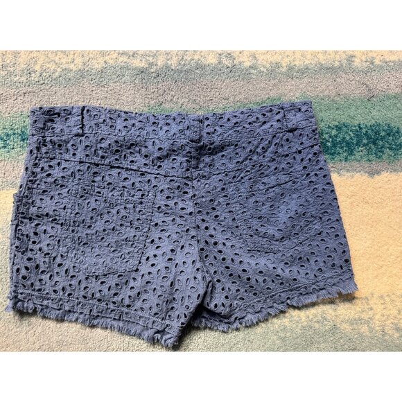 Beachy Boho Women's Blue Eyelet Lace Medium‎ Rise Cutoff Shorts Size S Resort - Picture 12 of 16